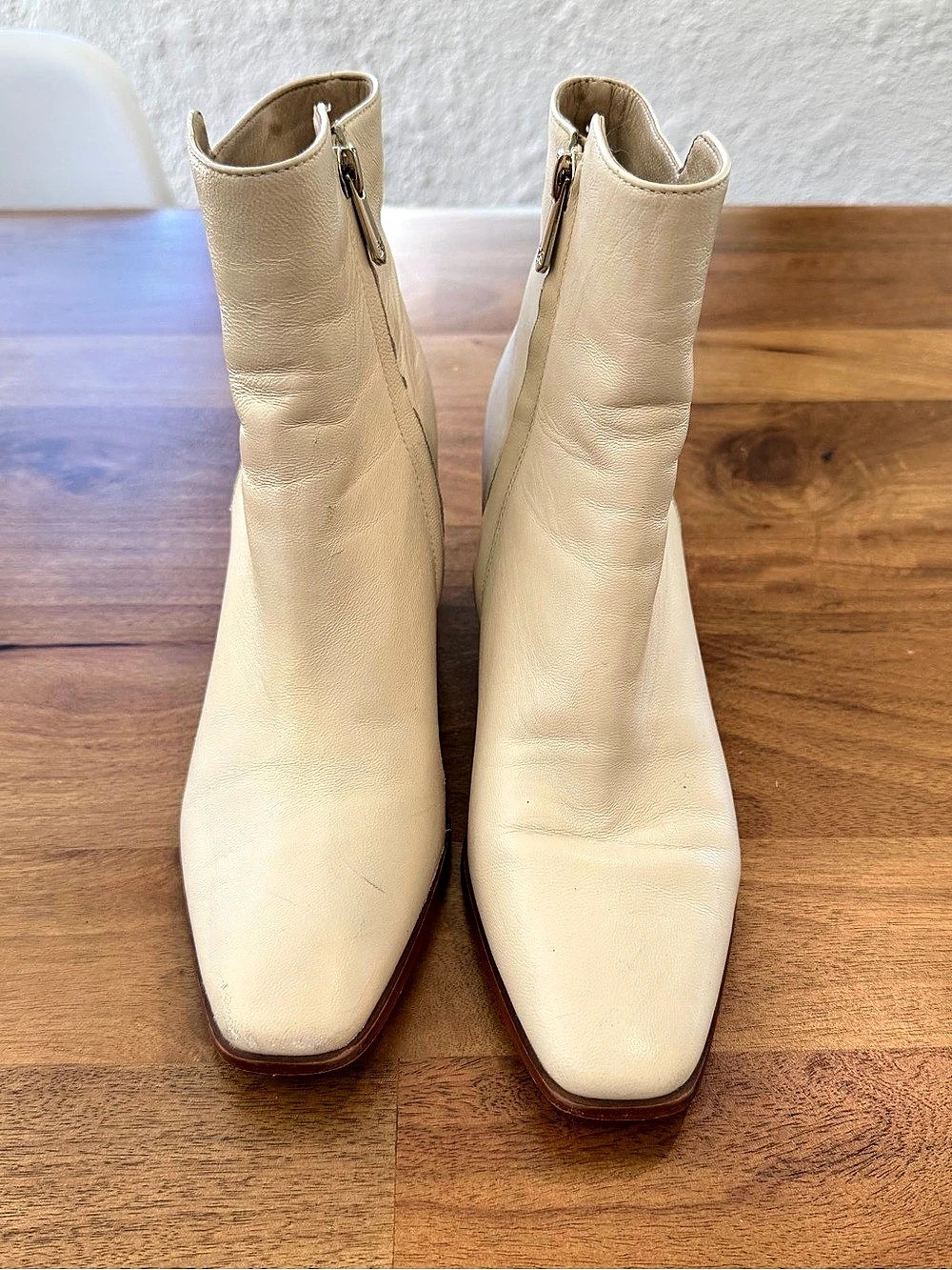 Sam Edelman Cari Leather Boots in Cream - Women’s Woze 8M